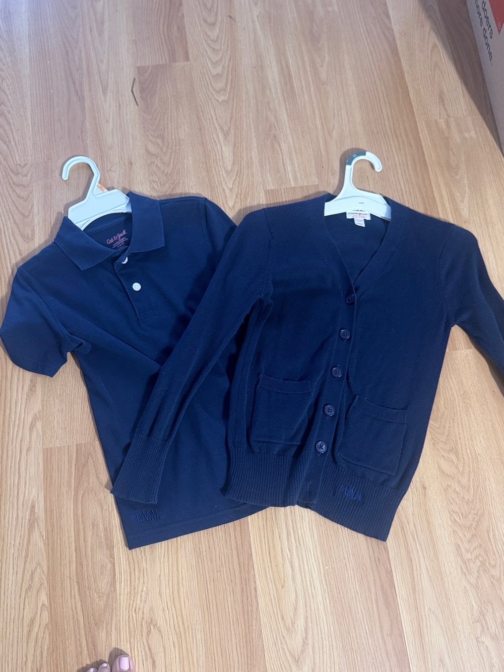 Cat & Jack Navy Polo and Cardigan Set